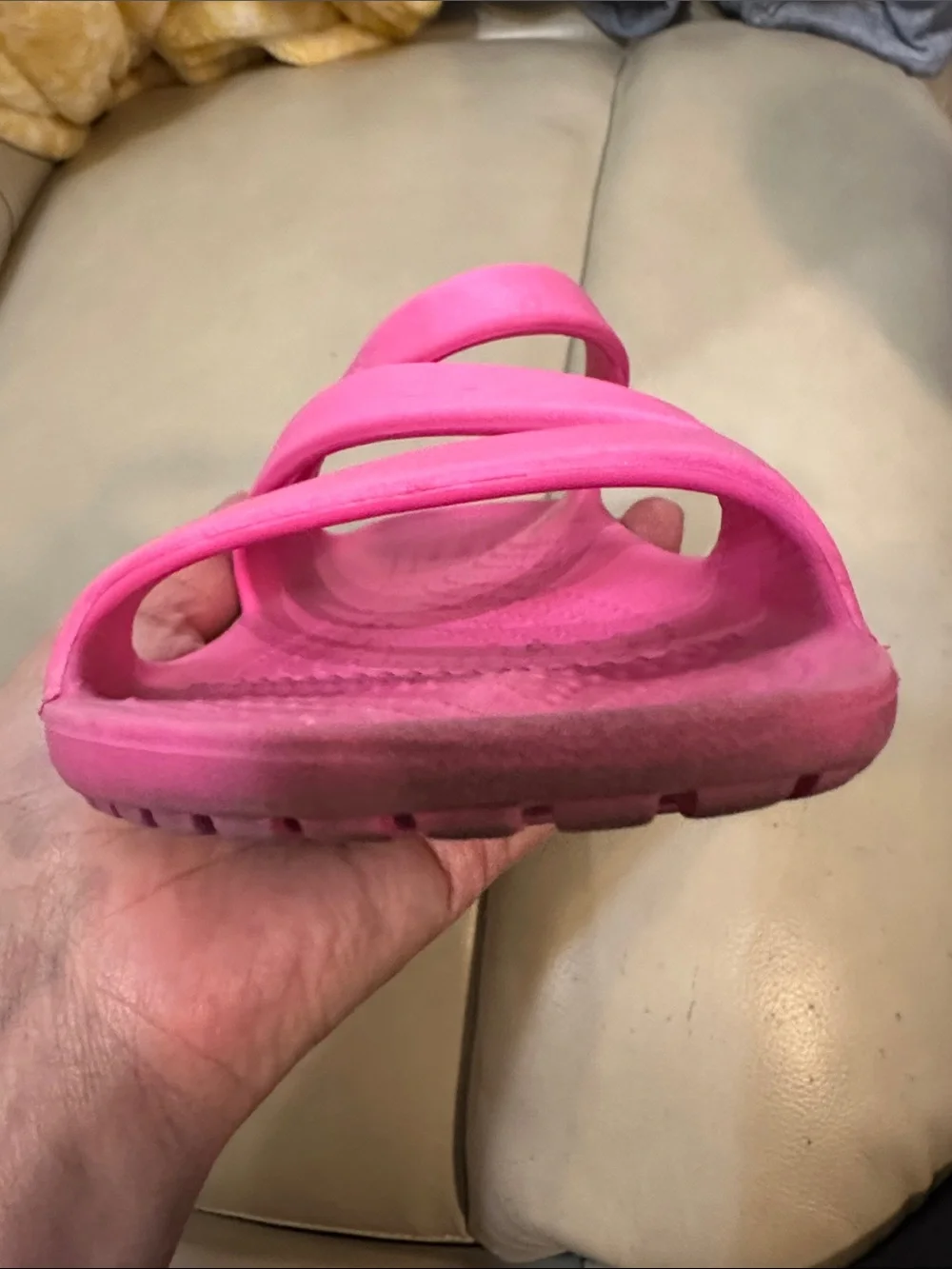 CROCS Swiftwater Hot Pink Triple Strap Slide Sandals Women's Size 9
